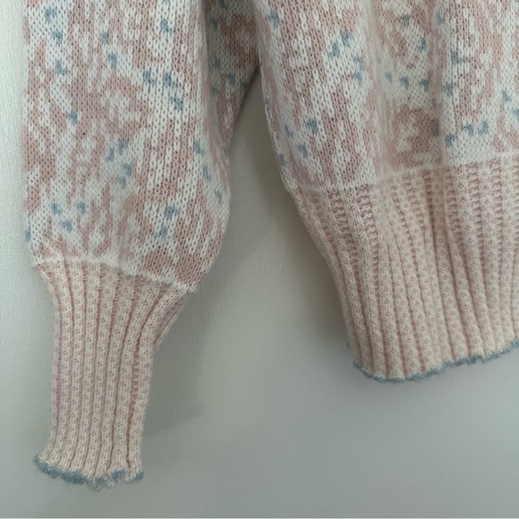 Vintage Pastel Acrylic Knit Mock Neck Sweater - Picture 2 of 4